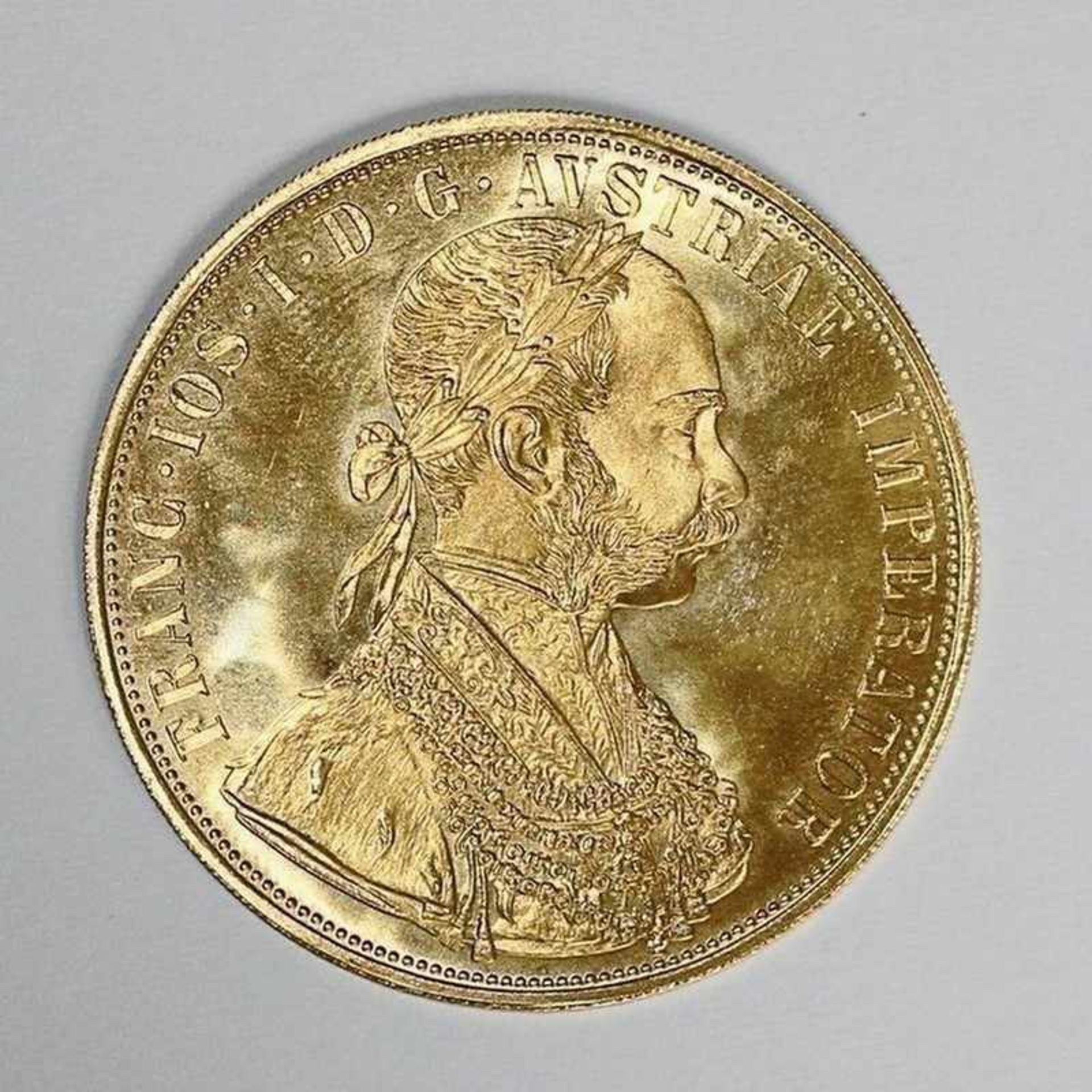 Gold - Österreich 4 Dukaten 1915 Kaiser Franz Joseph, NP, D 39mm, G 13,9g, stgl.