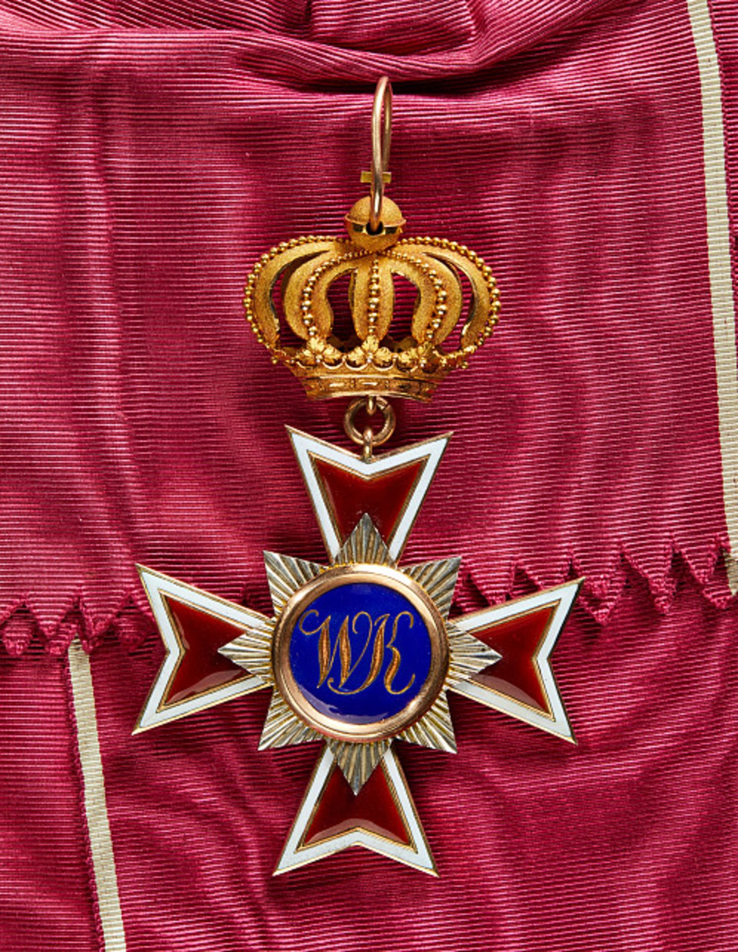 KURFÜRSTENTUM HESSEN-KASSEL - WILHELMS-ORDEN : Großkreuz. Das Ordenskleinod Gold und Emaille, an - Image 2 of 2