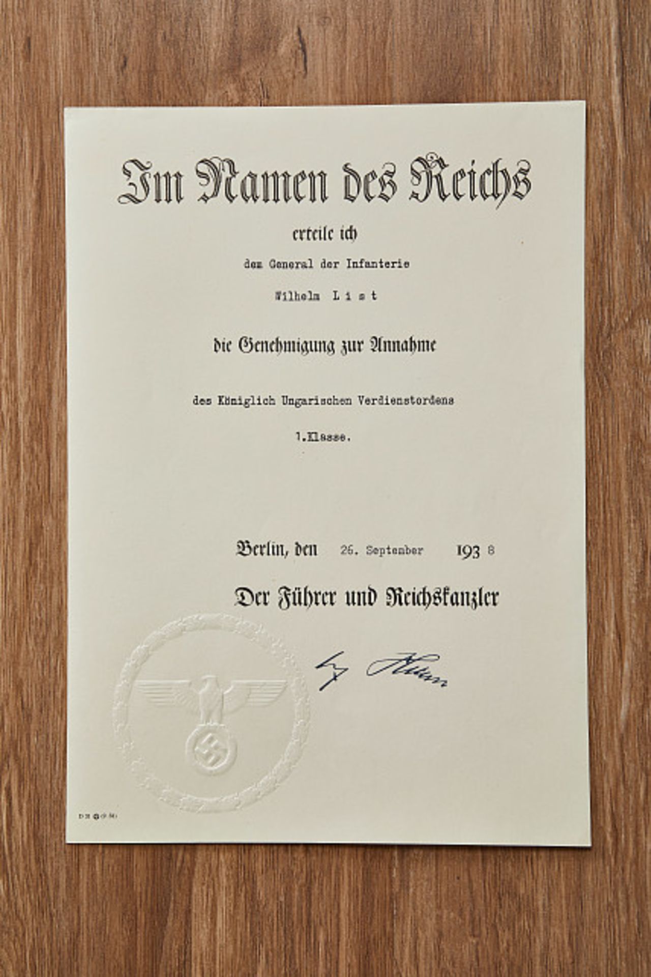 Deutsches Reich 1933 - 1945 - Heer - Generalität : Generalfeldmarschall Wilhelm List - Konvolut - Image 11 of 11