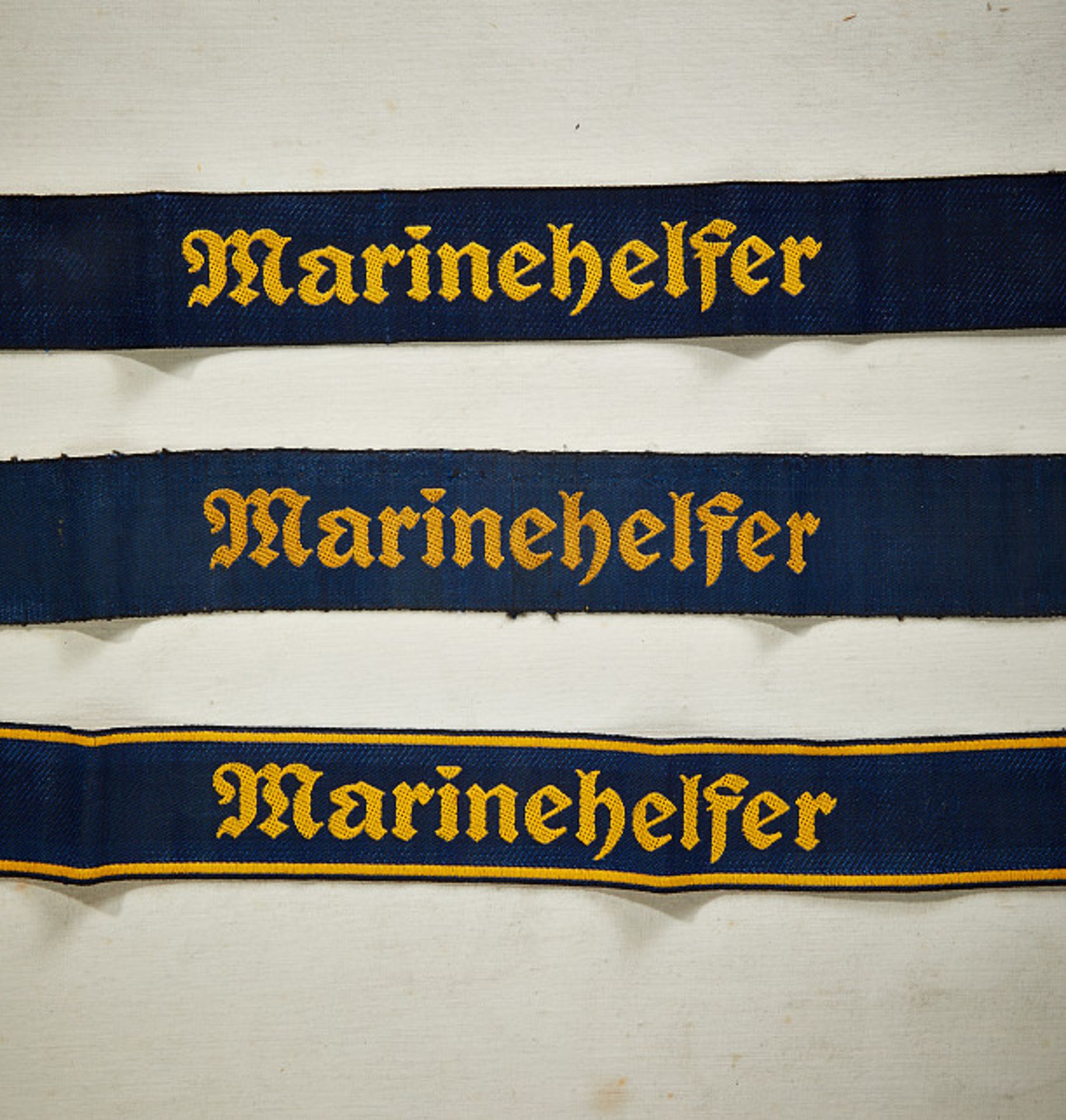 Deutsches Reich 1933 - 1945 - Kriegsmarine - Uniformen : Navy Auxiliary Cuff Titles. Navy