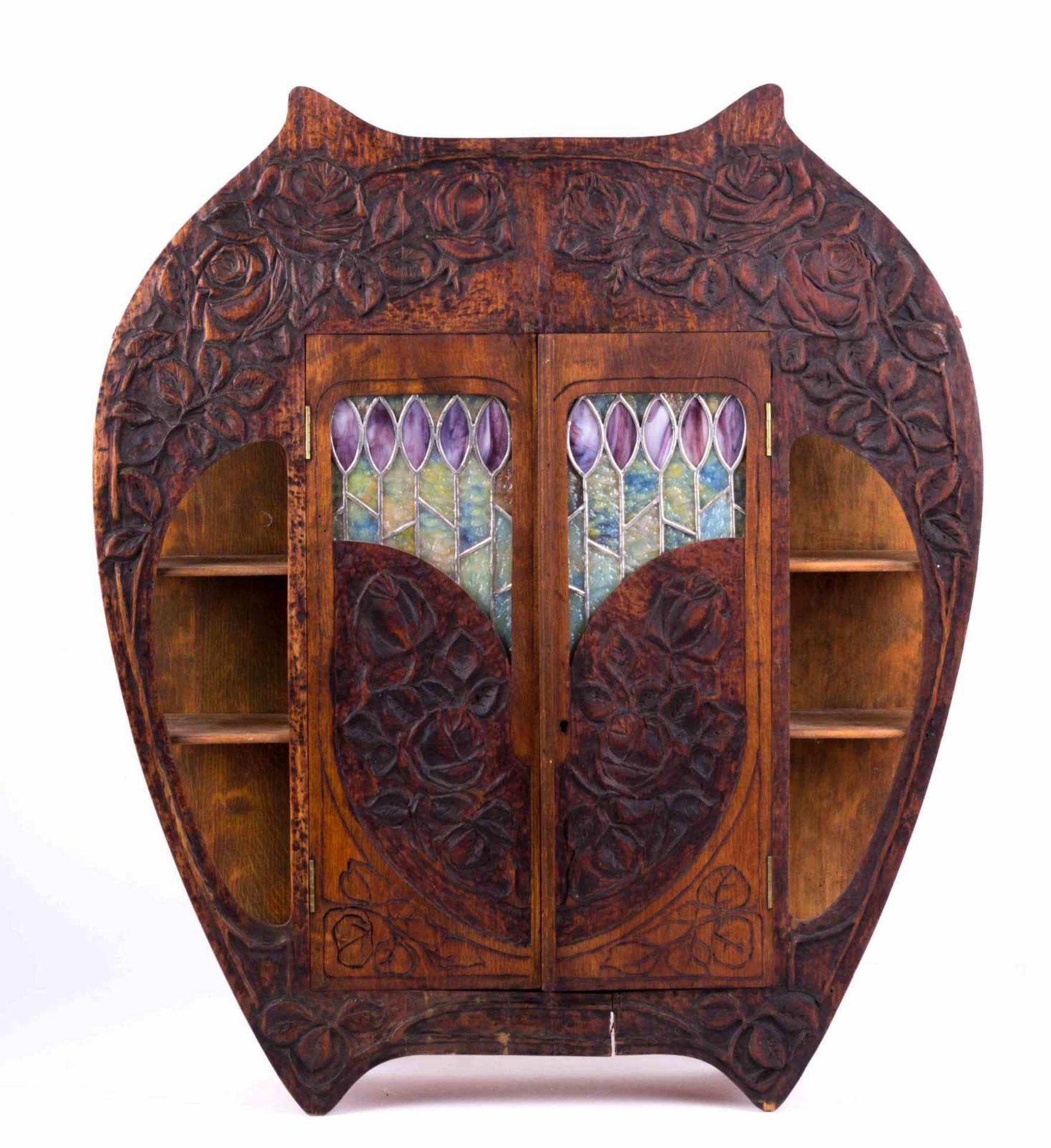 Jugendstil Hängeschrank, deutsch, um 1900 / Wall-cupboard, German Art Nouveau about [...]