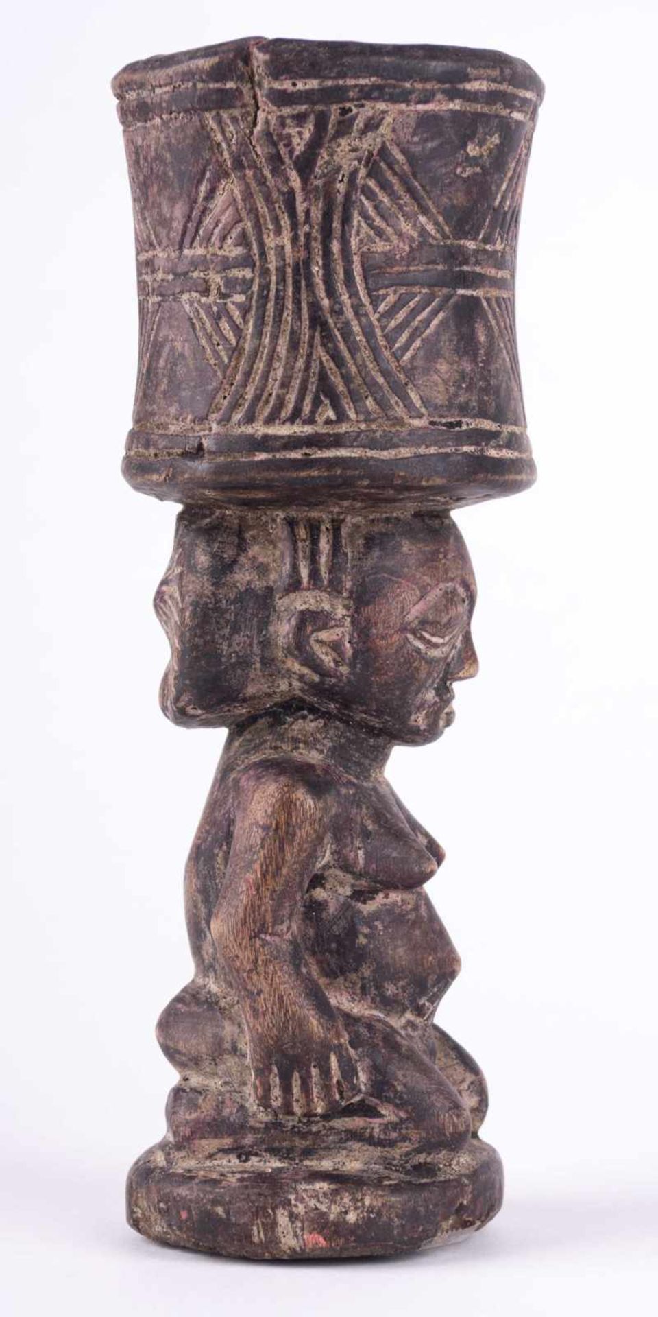 Zaire LUBA Tribe - ca. H: 20,5 cm - - Provenienz: Alte Diplomaten-Sammlung - - Bild 7 aus 10