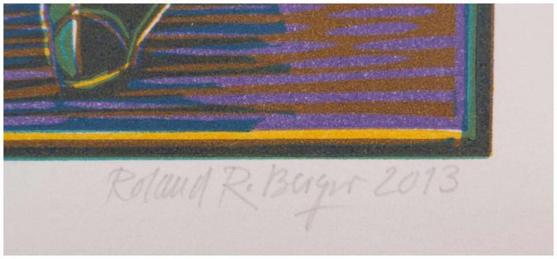 Roland BERGER (1942) - "...und Tchüss!" - Grafik-Multiple, Farbiger Linolschnitt, [...] - Bild 5 aus 8