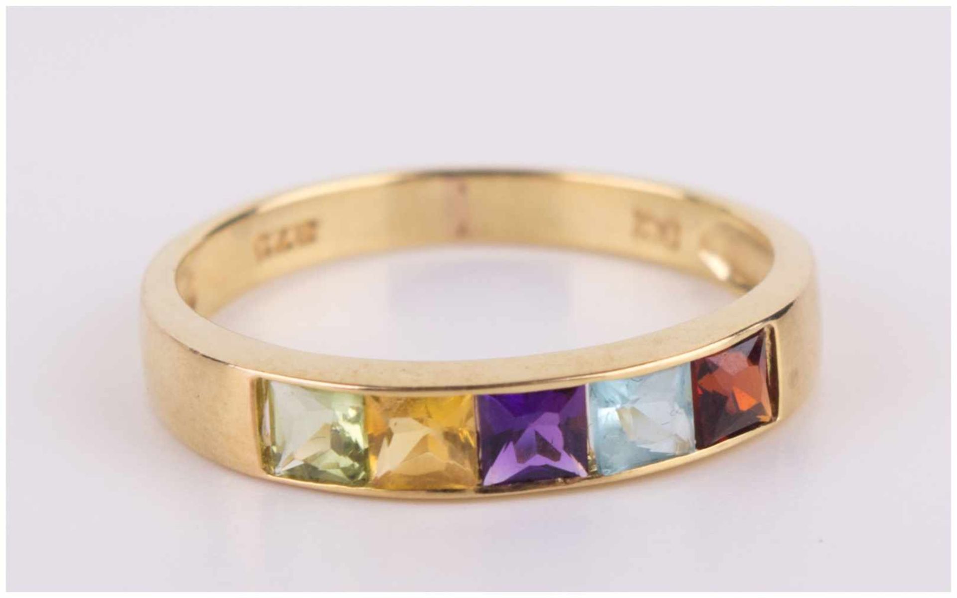 Granat-Amethist Ring / Garnet-Amethyst gold ring - GG 375/000, Gesamtgewicht ca. 1,8 [...] - Image 7 of 10