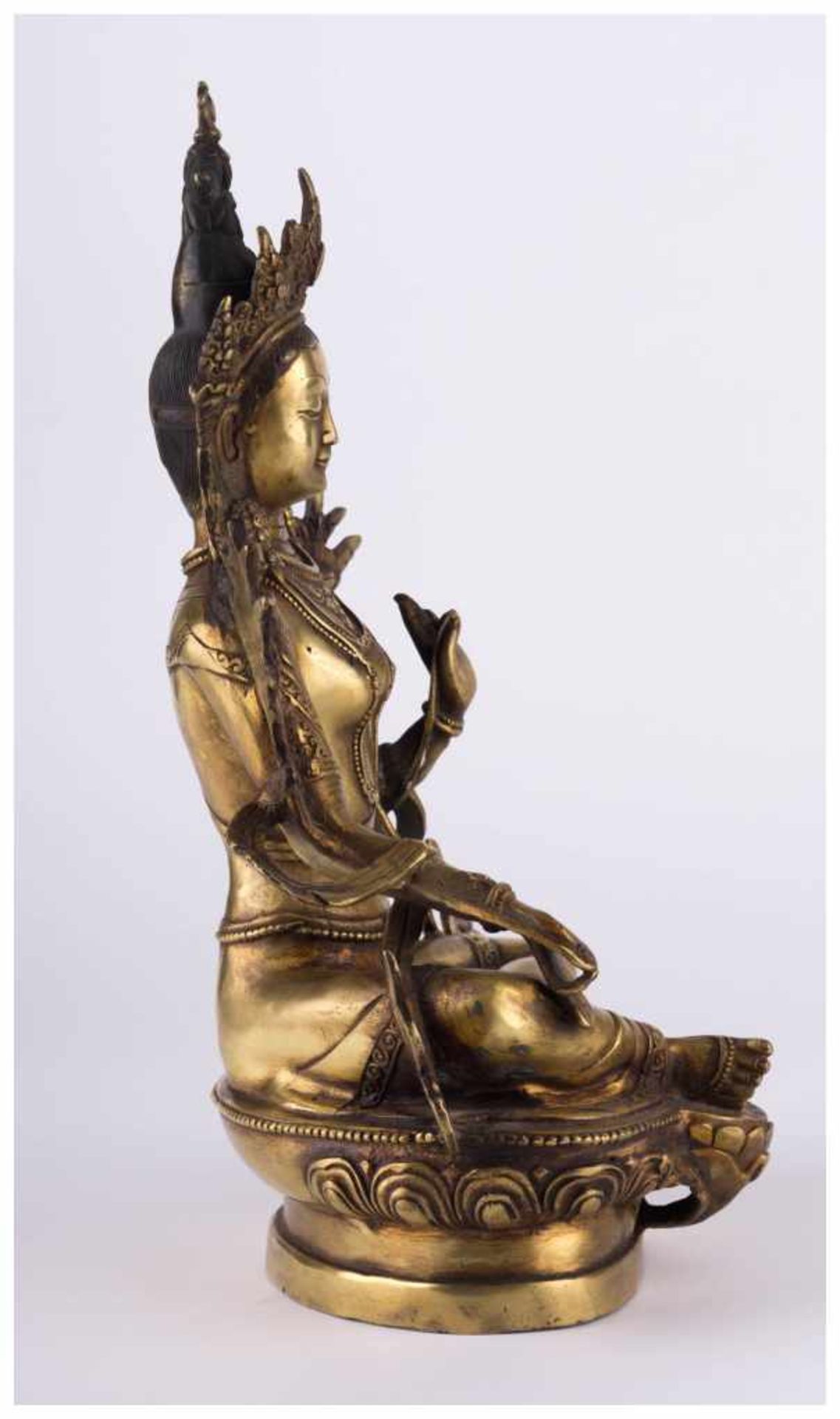 asiatische Gottheit 19./20. Jhd. / Asian divinity, 19th/20th century - Bronze, [...] - Image 11 of 14