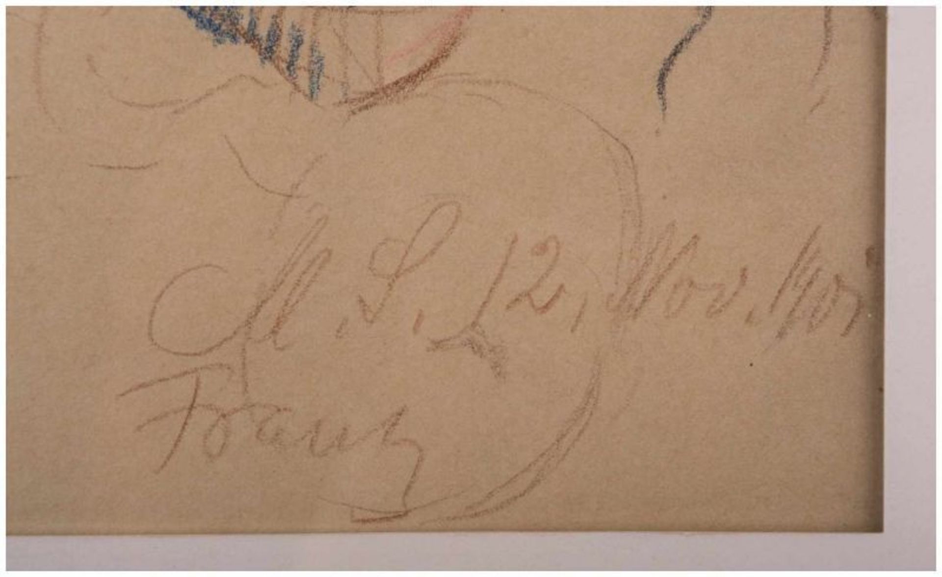 Monogrammist M.S. - "Franz" - Zeichnung-Kreide, Papier, ca. 17 cm x 11,5 cm, - [...] - Bild 5 aus 10