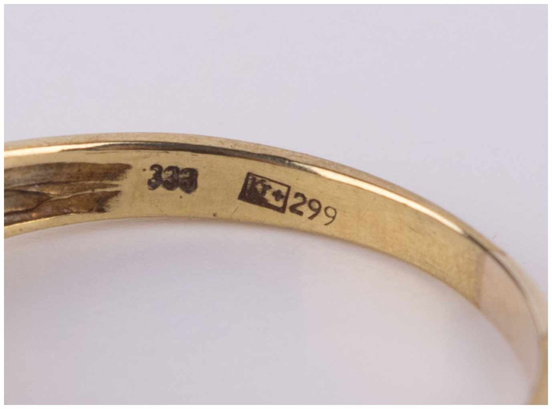 Diamantring / Diamond gold ring - GG 333/000, 6 kl. Diamanten zusammen ca.0,10 ct, [...] - Image 10 of 10
