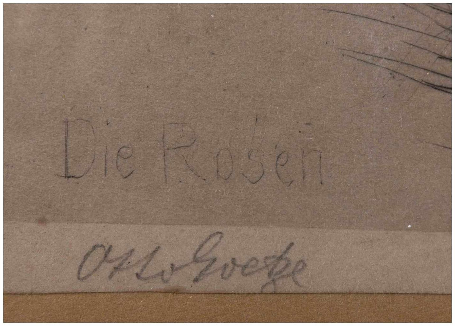 Otto GOETZE (1868-1931) - "Die Rosen" - Grafik-Multiple, Radierung, 37 cm x 28,5 [...] - Image 7 of 8