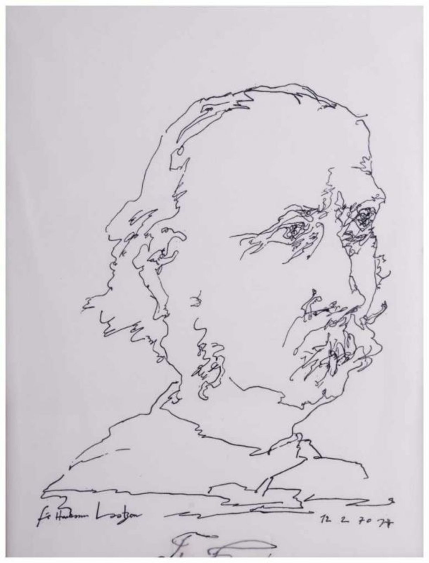 Horst JANSSEN (1929-1995) - "Theodor Fontane" - Grafik-Multiple, Lithografie, [...] - Image 2 of 8