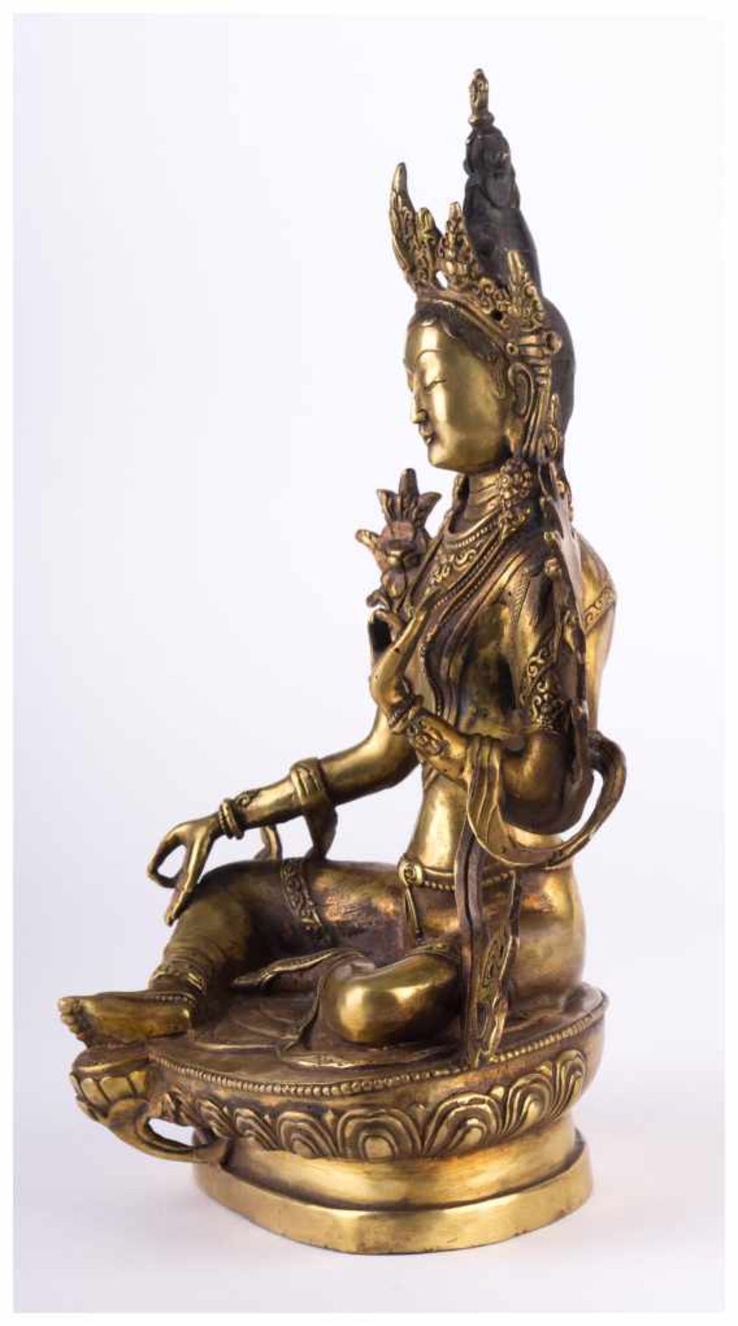 asiatische Gottheit 19./20. Jhd. / Asian divinity, 19th/20th century - Bronze, [...] - Image 10 of 14