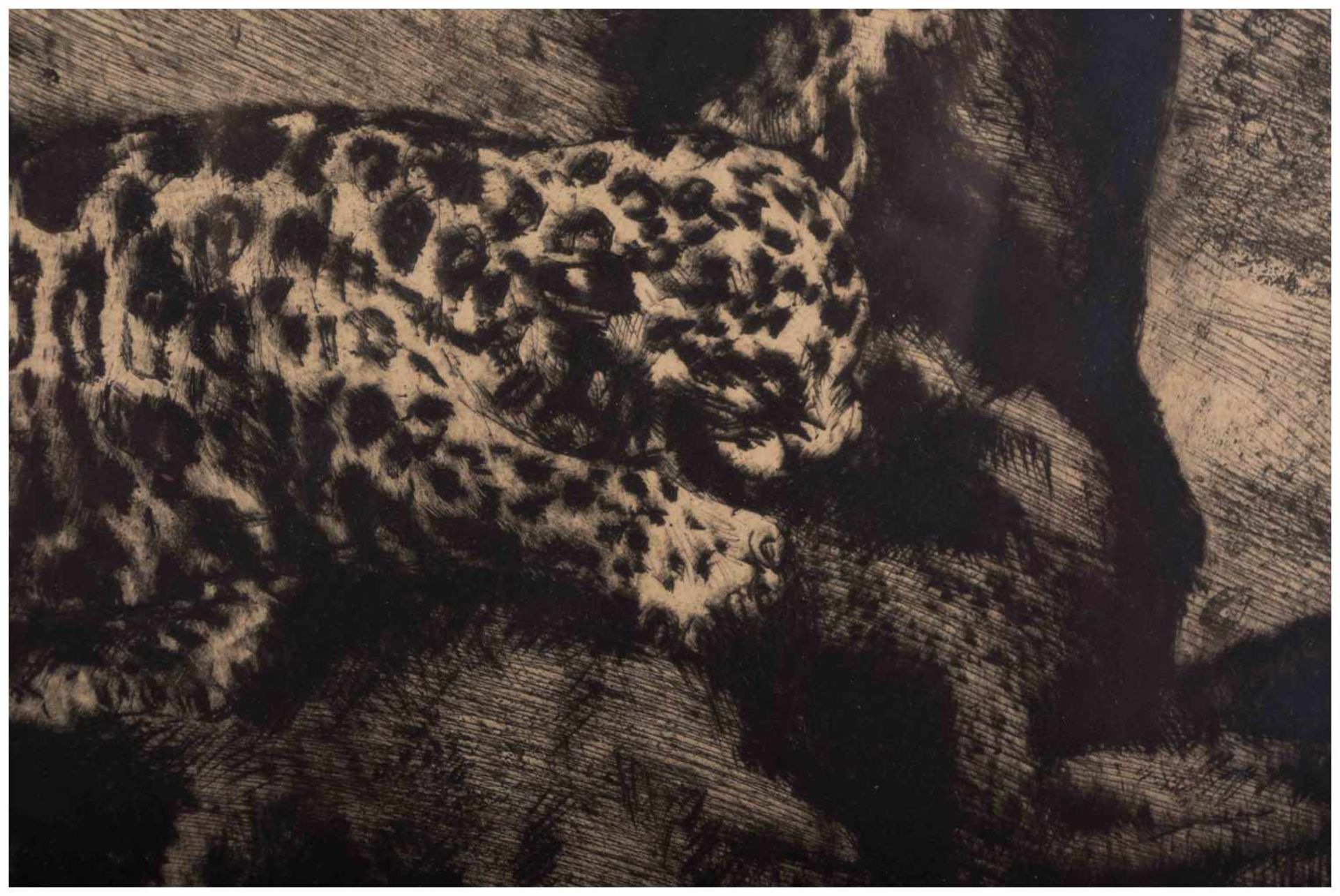 Philipp FRANCK (1860-1944) - "Kampf mit Leopard" - Grafi-Multiple, Radierung, [...] - Image 6 of 8