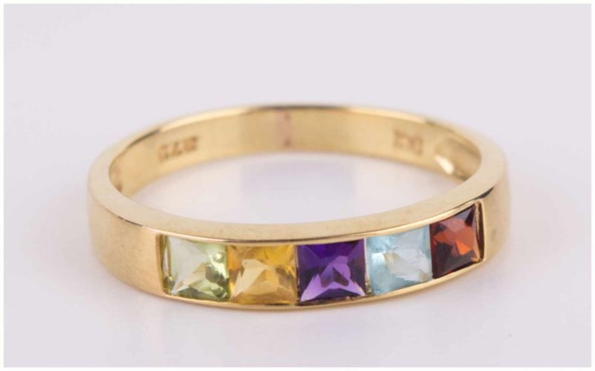 Granat-Amethist Ring / Garnet-Amethyst gold ring - GG 375/000, Gesamtgewicht ca. 1,8 [...] - Image 3 of 10