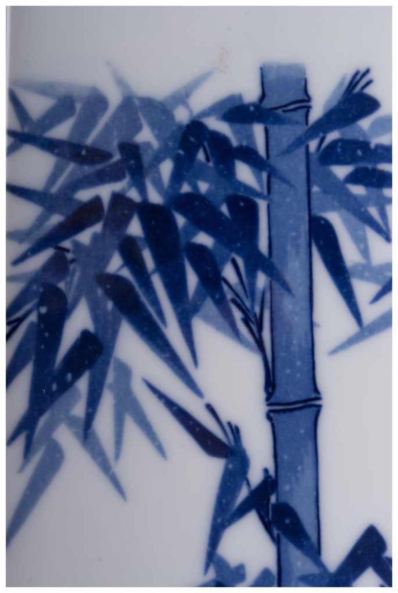 Vase Japan 19. Jhd. / Vase, Japan 19th century - Vierkantform, mit blau-weißem [...] - Bild 7 aus 8
