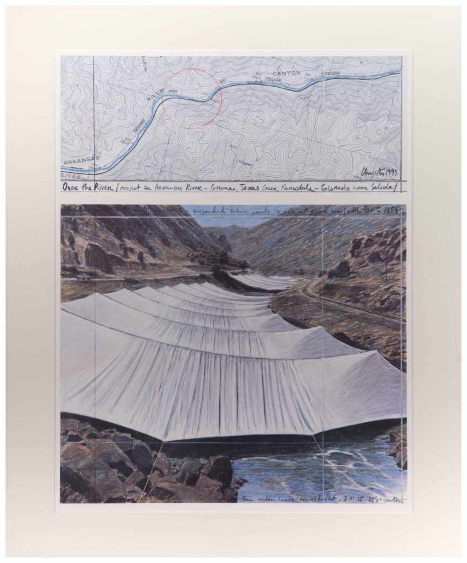 CHRISTO (1935) - "Over the River"(project for Arkansas River-Cotopaxi, Texas Creek, [...]