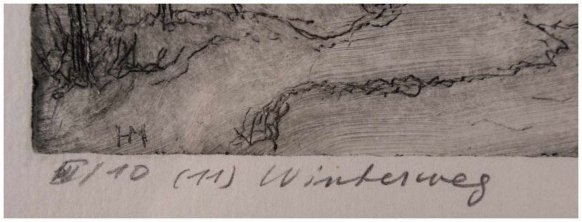 Helmut MALETZKE (1920) - "Winterweg" - Grafik-Multiple-Radierung, ca. 24 cm x 31 [...] - Image 4 of 8