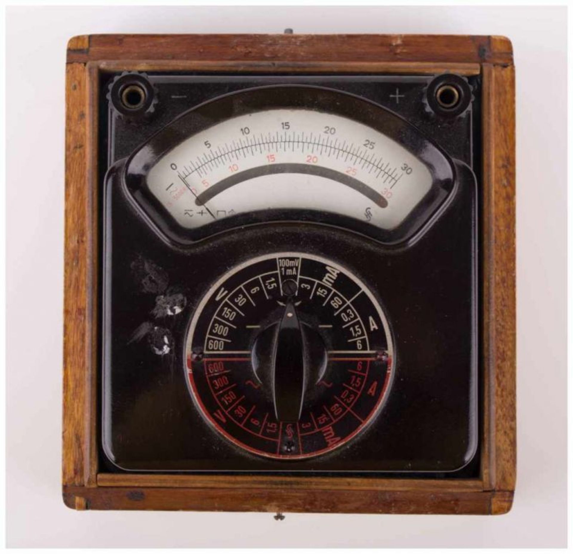 Amperemeter um 1920/30 - Bakelitgehäuse, in original Holzbox - - Image 2 of 8