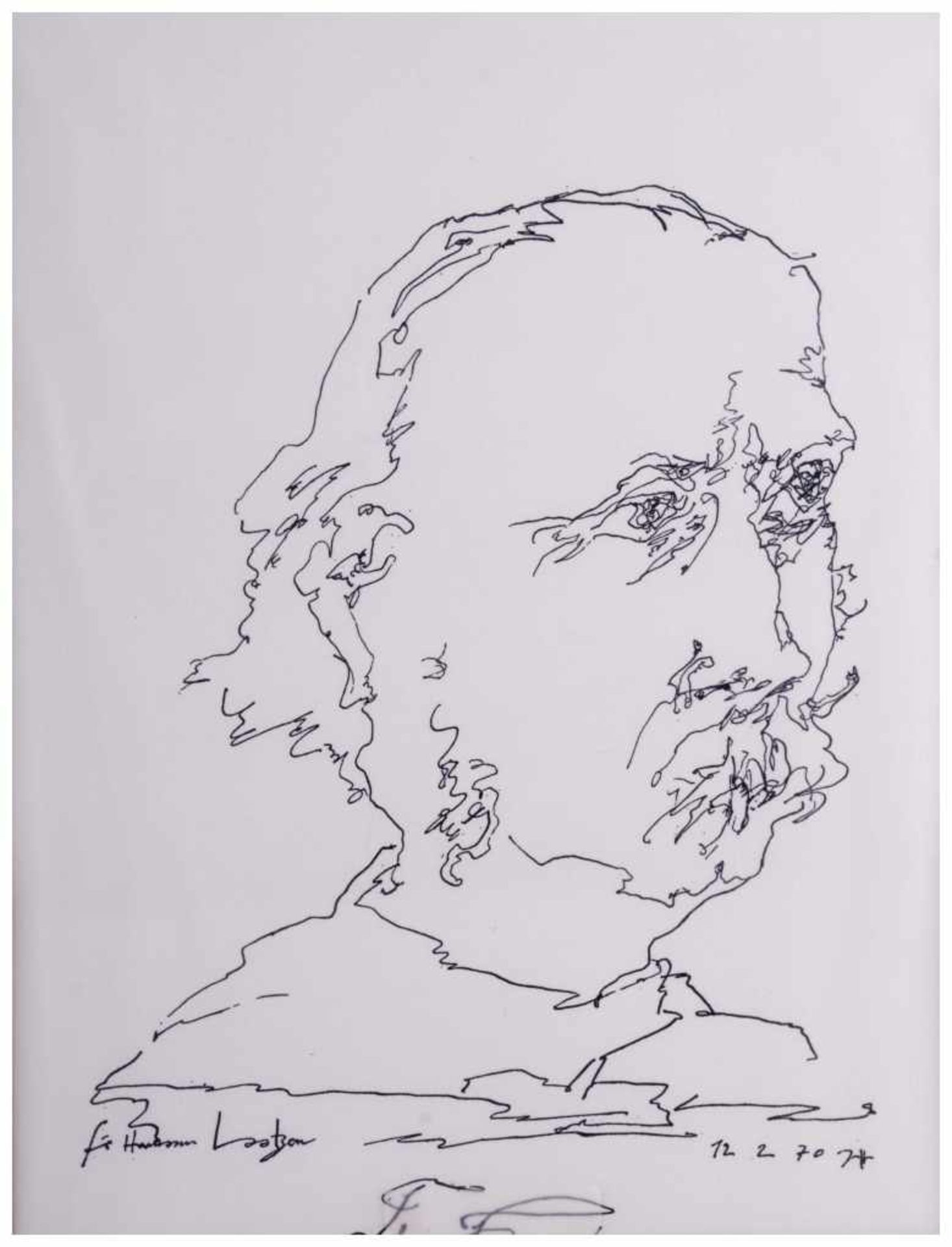 Horst JANSSEN (1929-1995) - "Theodor Fontane" - Grafik-Multiple, Lithografie, [...]