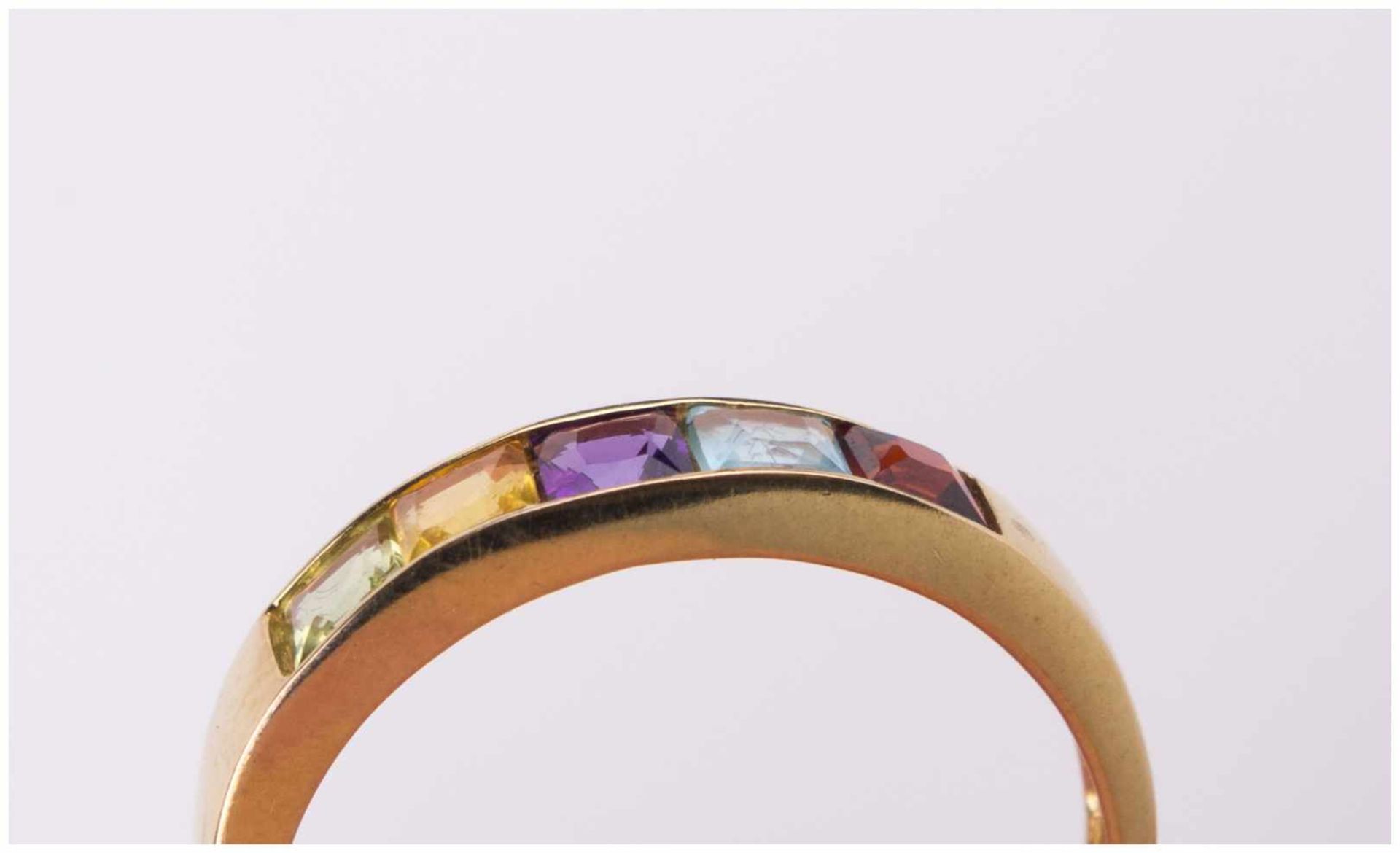 Granat-Amethist Ring / Garnet-Amethyst gold ring - GG 375/000, Gesamtgewicht ca. 1,8 [...] - Image 8 of 10