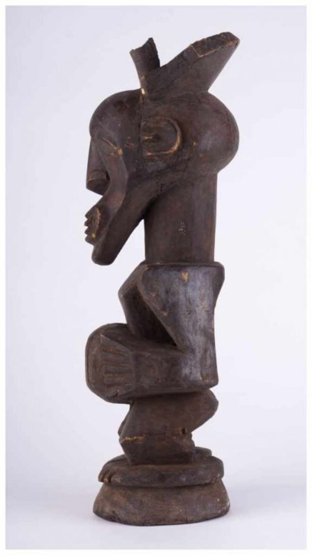 Zaire MAMBWE Woman Statuet - Holz, ca. H: 51,5 cm - Provenienz: Alte [...] - Bild 3 aus 8