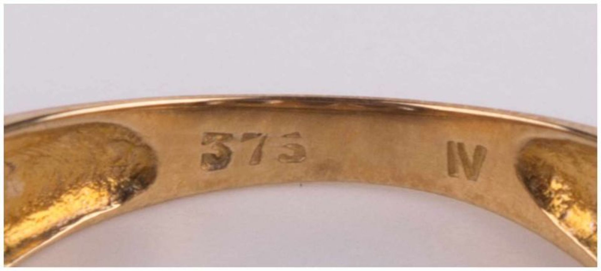Tansanitring / Tanzanite gold ring - GG 375/000, besetzt mit 5 Steinen zusammen [...] - Bild 5 aus 8