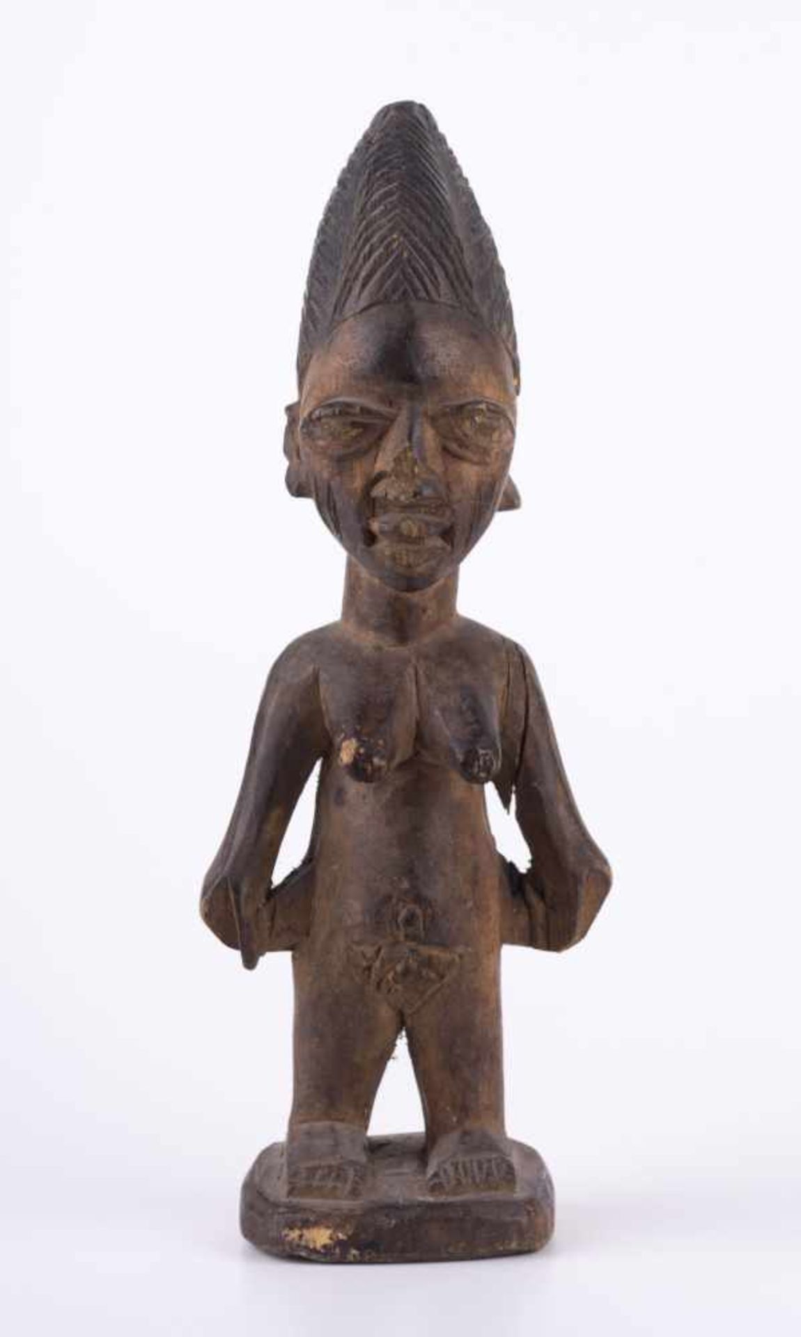 Figur Afrika Nigeria / Figure, Africa Nigeria Holz, H: 26,5 cm Provenienz: Alte Diplomaten-