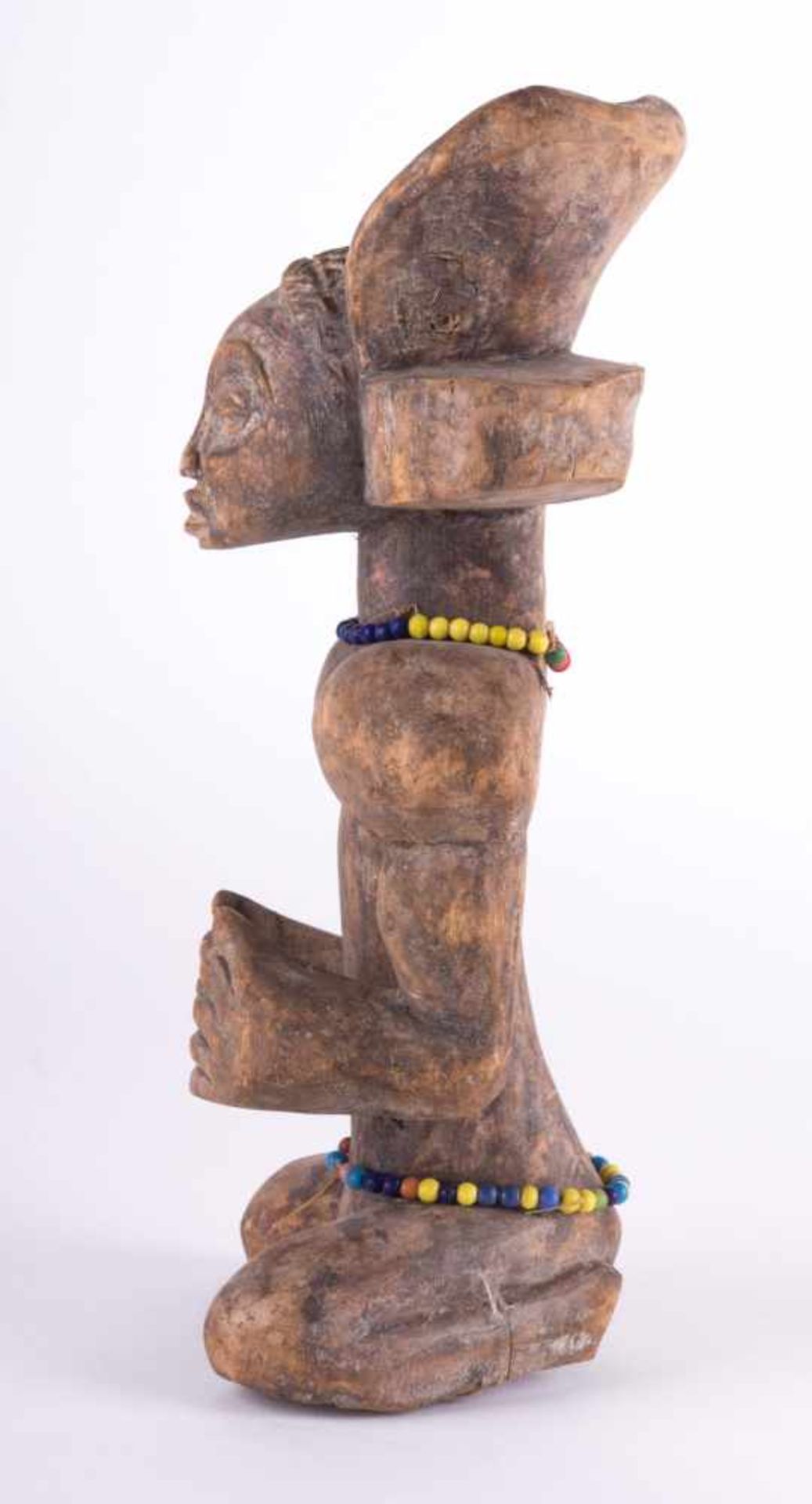 Tchokwe Figur Zaire Holz, H: 33 cm Provenienz: Alte Diplomaten-Sammlung wood, height: 33 cm, - Bild 2 aus 5