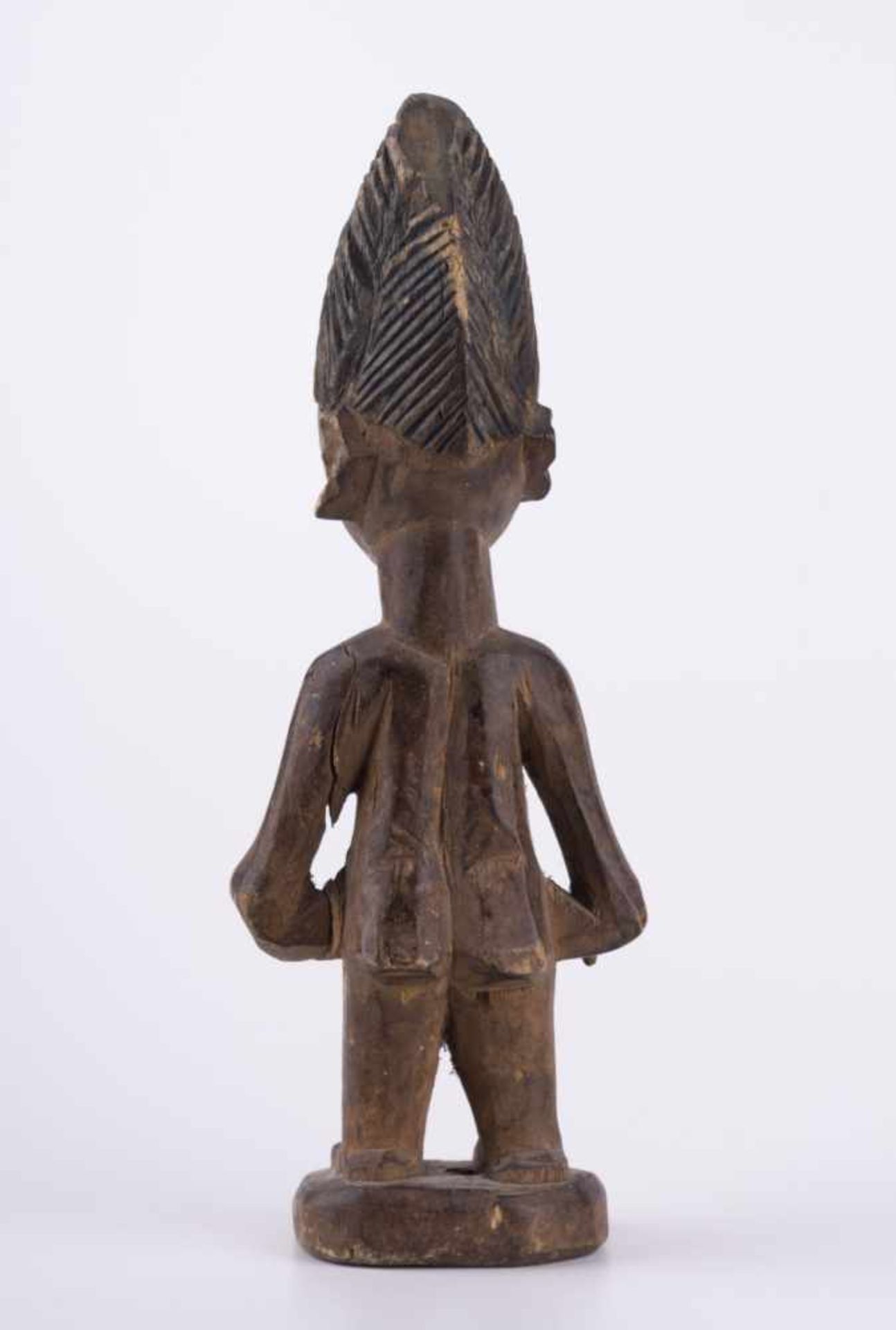 Figur Afrika Nigeria / Figure, Africa Nigeria Holz, H: 26,5 cm Provenienz: Alte Diplomaten- - Bild 3 aus 4