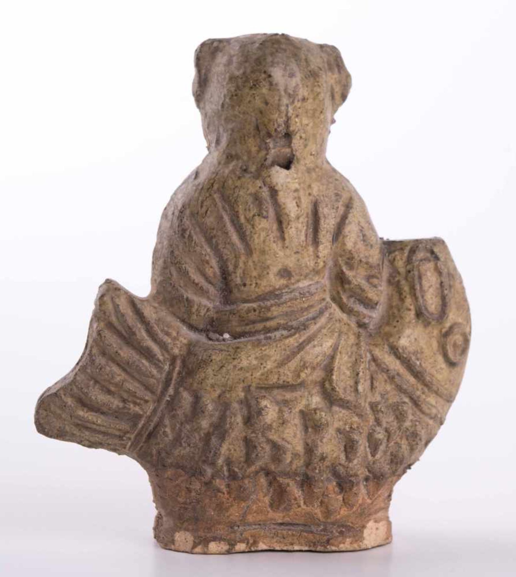 Jadefigur China 18./19. Jhd. H: ca. 10,8 cm, B: ca. ca. 9,5 cm, T: ca. 3,5 cm - Bild 3 aus 4