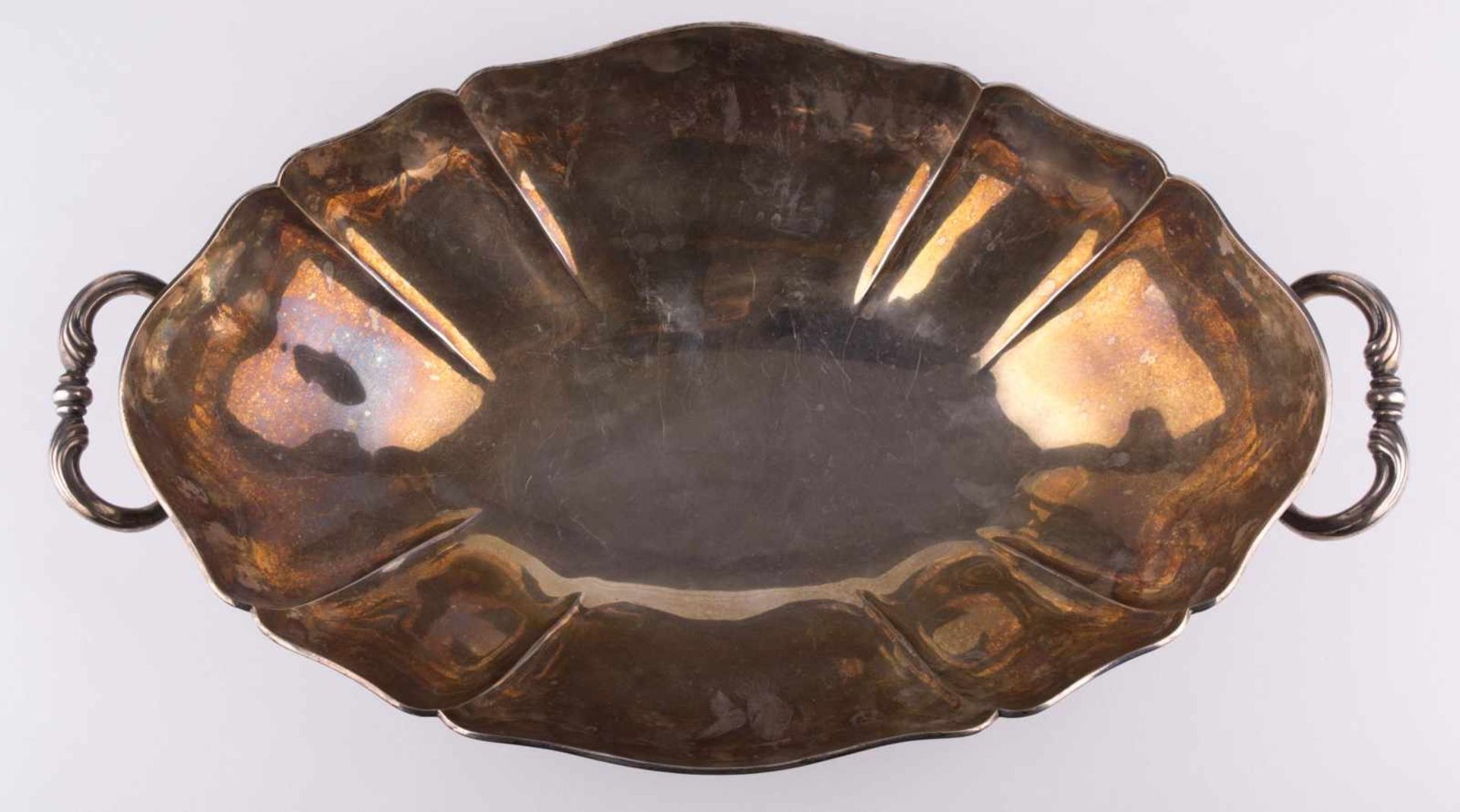 große Silberschale Tezler / Large silver bowl, Tezler Silber 925/000, mit seitlichen Handhaben, 12,5 - Bild 3 aus 7