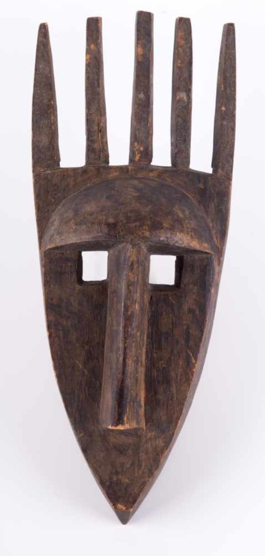 Maske Afrika Holz, Maße: 38,5 cm x 15 cm x 8,5 cm, Provenienz: Alte Diplomaten-Sammlung. wood,