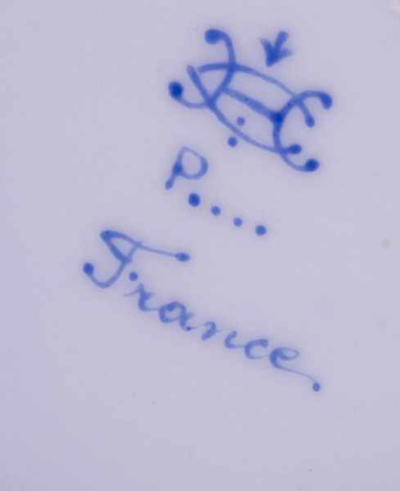 Deckeldose Frankreich / Lidded box, France kobaltblau, reiche Goldstaffage, auf dem Deckel galante - Bild 10 aus 10