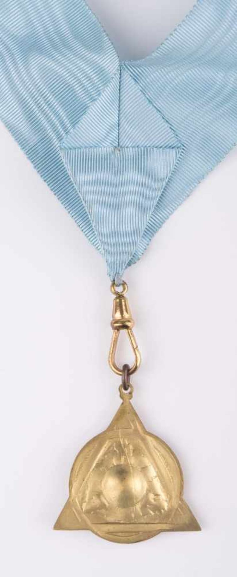 Freimaurer Orden / Freemason medal reden-hören-schweigen, am schwarzblauen Trageband - Bild 5 aus 6