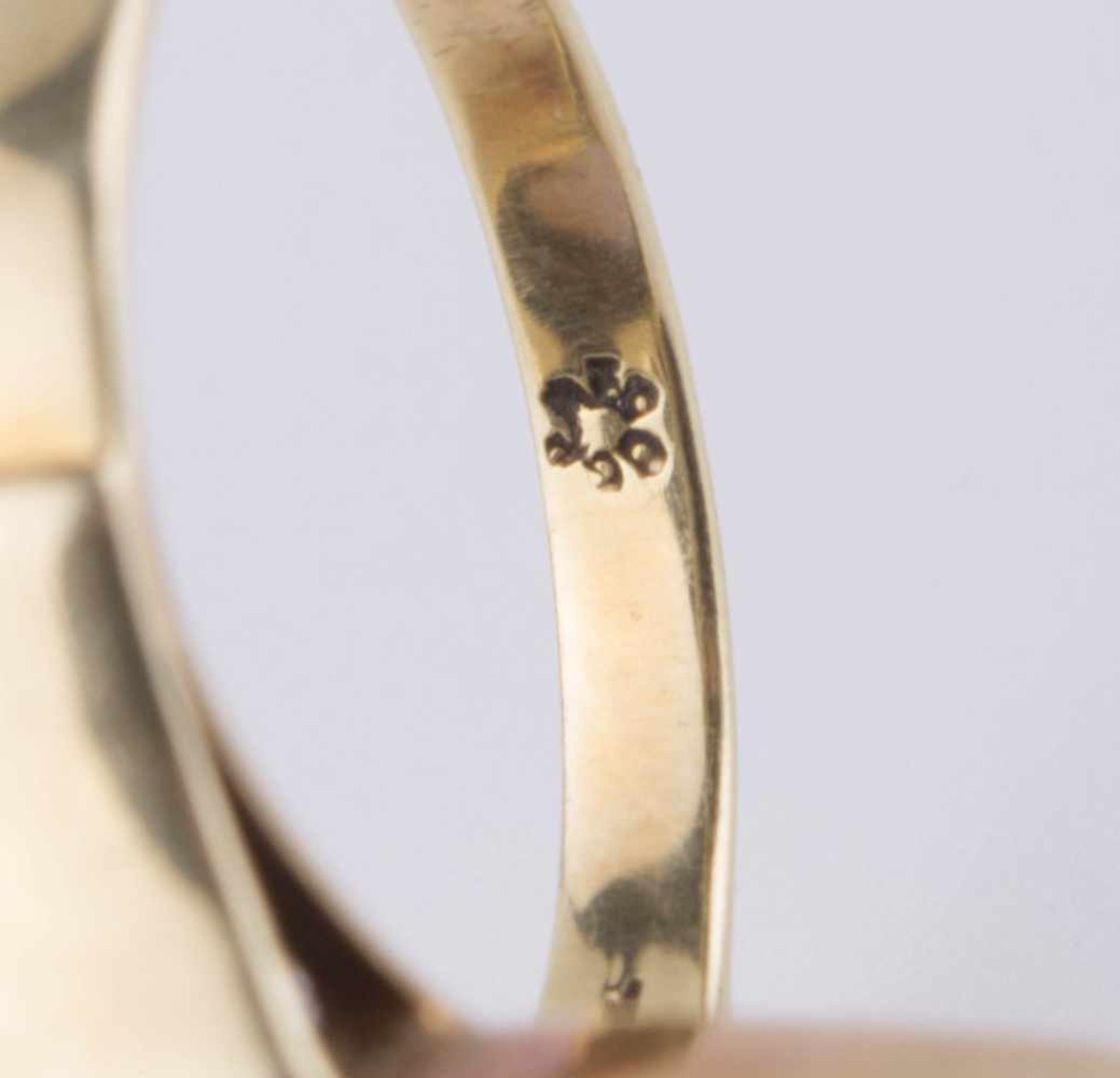 Damen Amethystring / Women's amethyst gold ring GG 585/000, RG ca. 58, Gesamtgewicht ca. 6 g. - Bild 9 aus 12