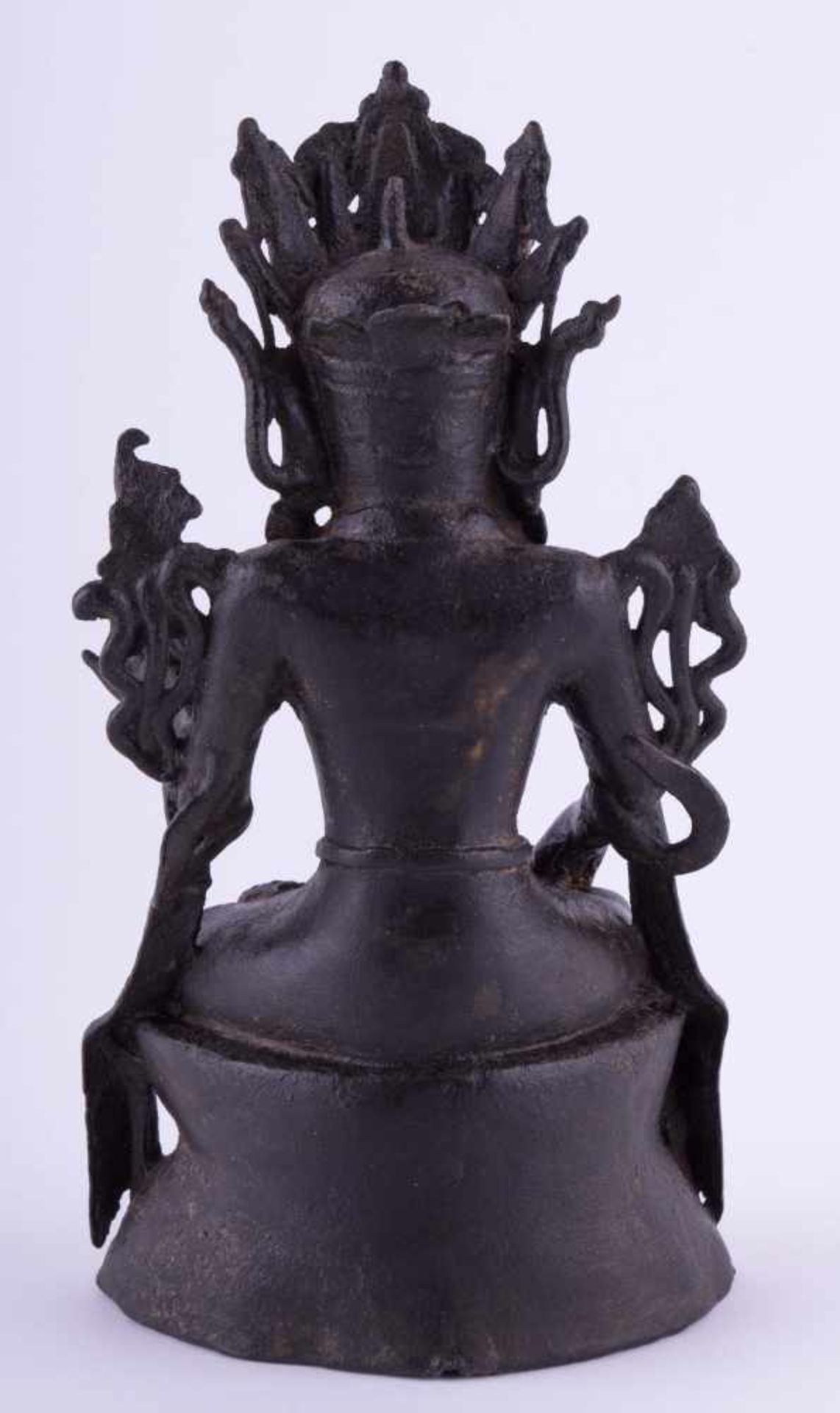 Figur des Sitatara, Tibeto-Chinesisch Ming Periode / Sitatara figure, Tibet-Chinese Ming period - Bild 4 aus 5