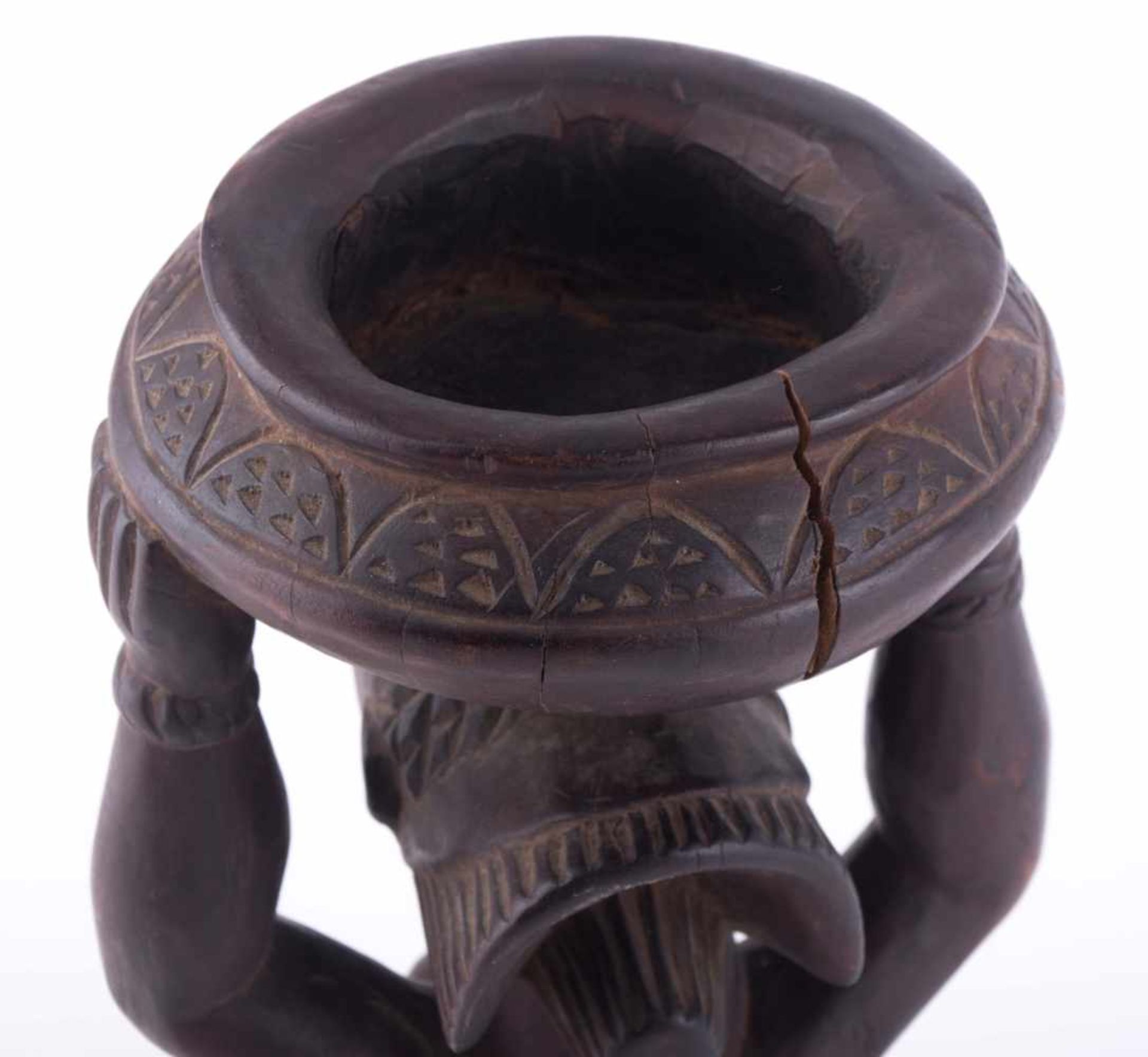 Ritualgefäß Afrika / ritual vessel, Africa Holz, H: ca. 27,5 cm - Bild 4 aus 4