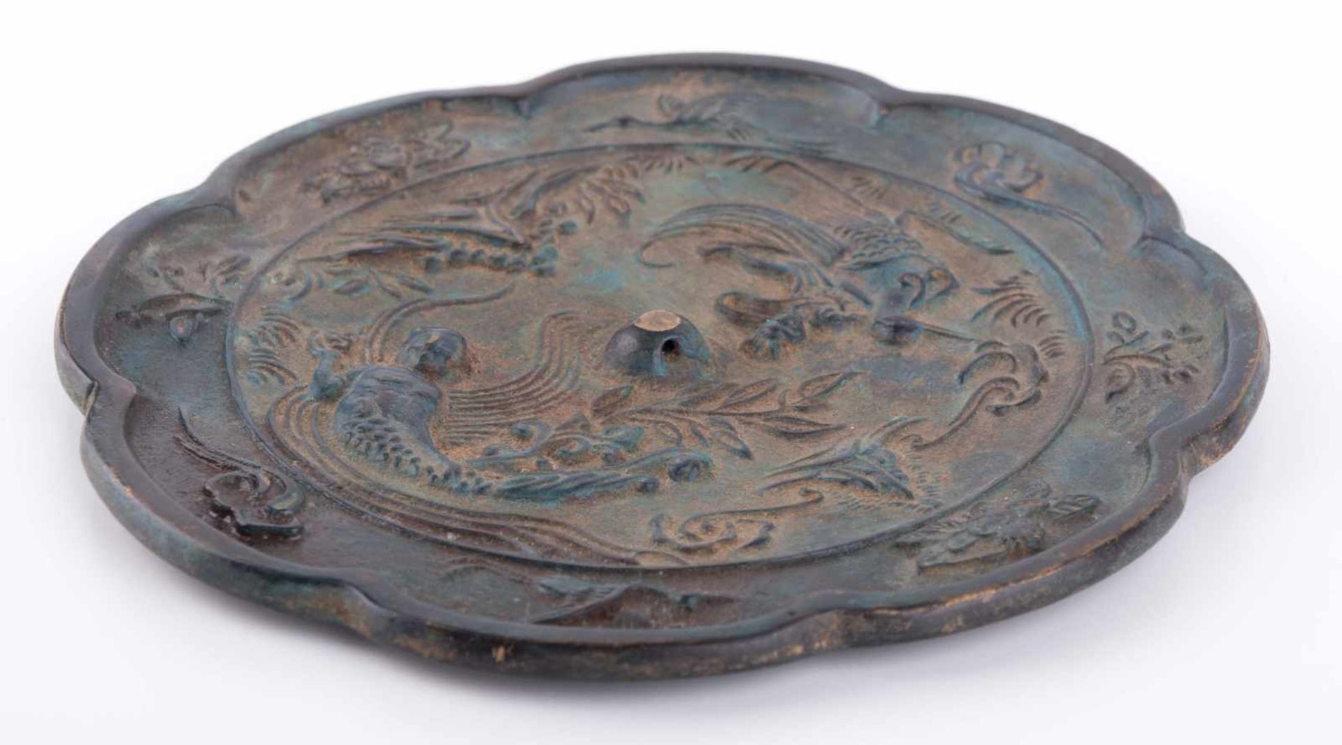 Chinesischer Spiegel 18./19. Jhd. oder älter / Chinese mirror, 18th/19th century or older Bronze, - Bild 2 aus 4