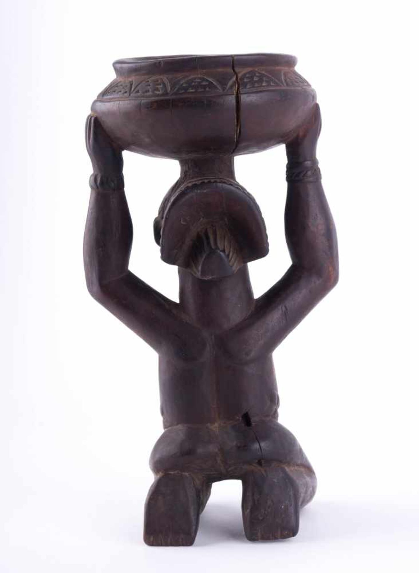 Ritualgefäß Afrika / ritual vessel, Africa Holz, H: ca. 27,5 cm - Bild 3 aus 4
