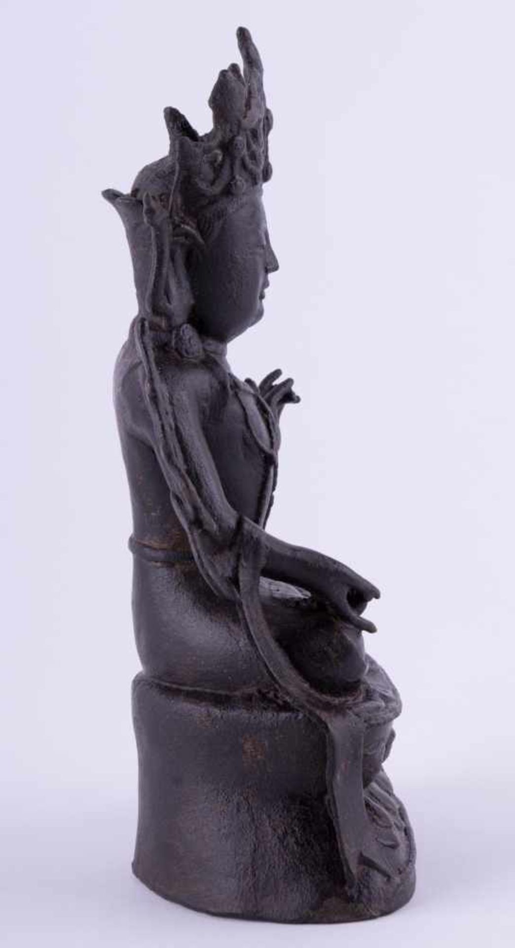 Figur des Sitatara, Tibeto-Chinesisch Ming Periode / Sitatara figure, Tibet-Chinese Ming period - Bild 3 aus 5