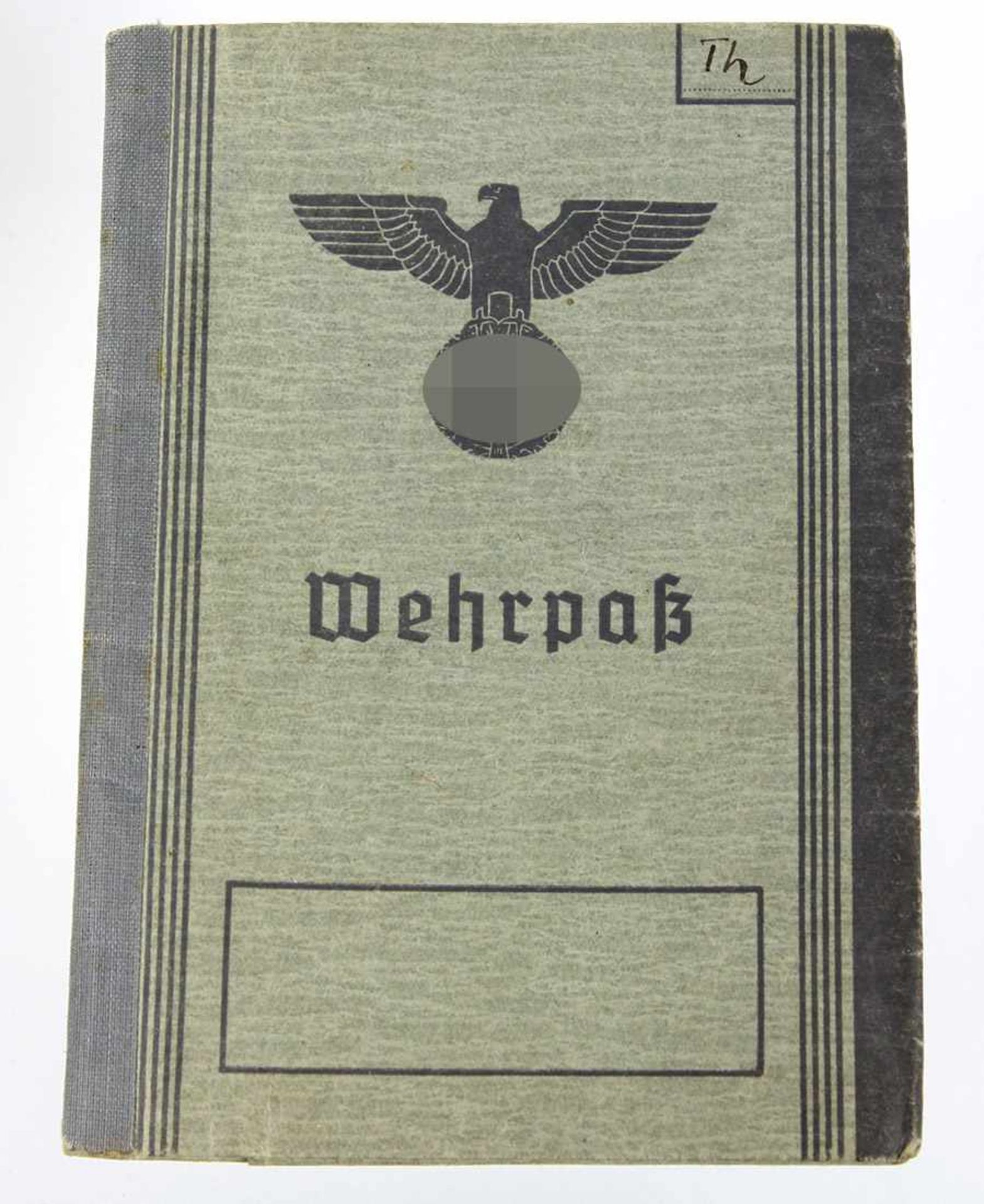 Wehrpass Chemnitz 1942/44 mit Lichtbild, Stempelungen, handschriftlichen Einträge von 1942/44,