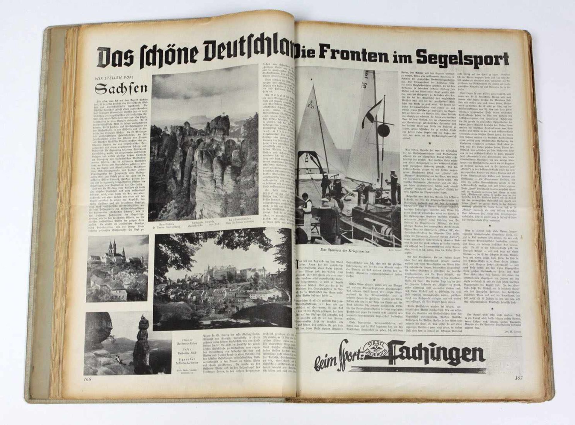 Olympia Zeitung 1936 Gebunden, Offizielles Organ der XI. Olymp. Spiele 1936 in Berlin, Hrsg. im - Bild 2 aus 2