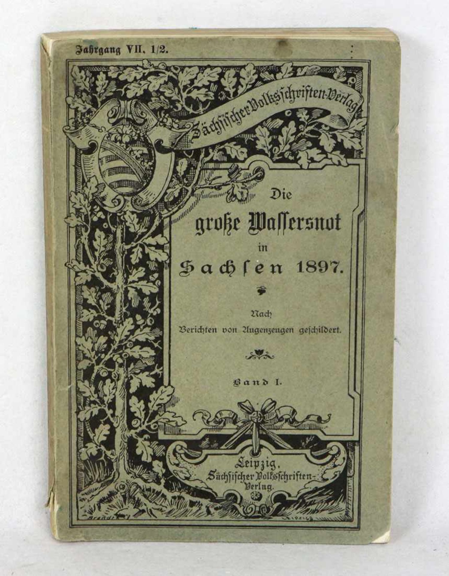 Die große Wassersnot in Sachsen 1897 Nach Berichten von Augenzeugen geschildert, Bd. I, 181 S. m.