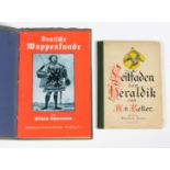 Leitfaden der Heraldik u.a. 2 Bücher, dabei *Leitfaden der Heraldik* von A.v.Keller, Rittmeister a.