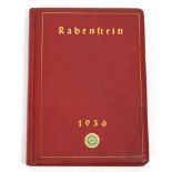 Gästebuch 600 Jahrfeier Rabenstein 1936 rotes Originalleinen mit goldgeprägtem Titel *Rabenstein