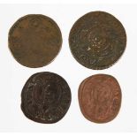 4 Kleinmünzen Osnabrück u. Soest 1736/1805 dabei IIII Pfennig 1752 I.W. u. 2 Pfennig 1805, Stadt