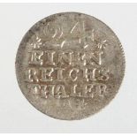 1/24 Reichs Thaler Preussen 1756 A 24 Einen Reichs Thaler, so auch zentral vierzeilig mit *A* u. 4