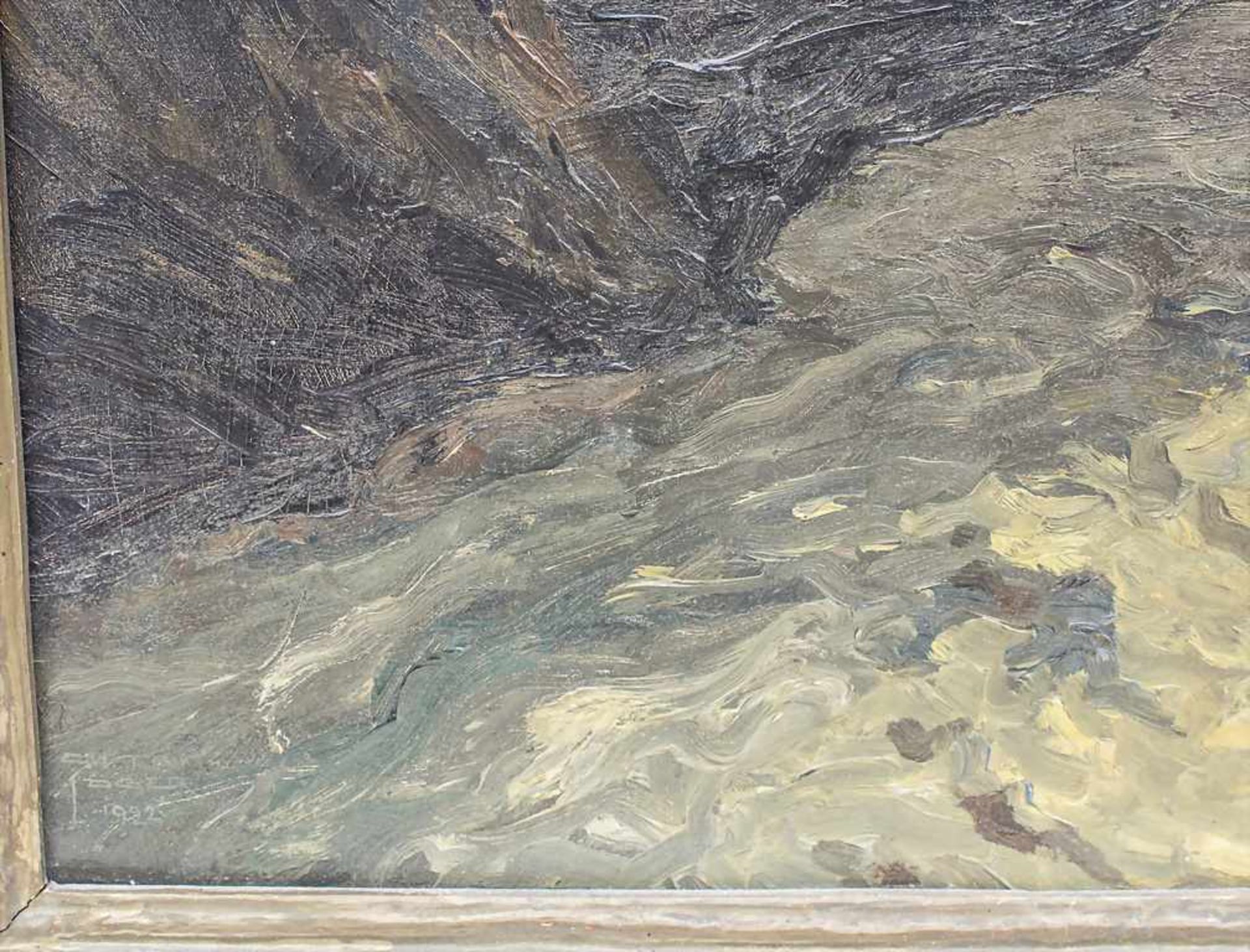 Unbekannter Künstler, 'Landschaft mit Bachlauf' / 'Landscape with Brook' Technik: Öl auf Leinwand, - Bild 3 aus 4