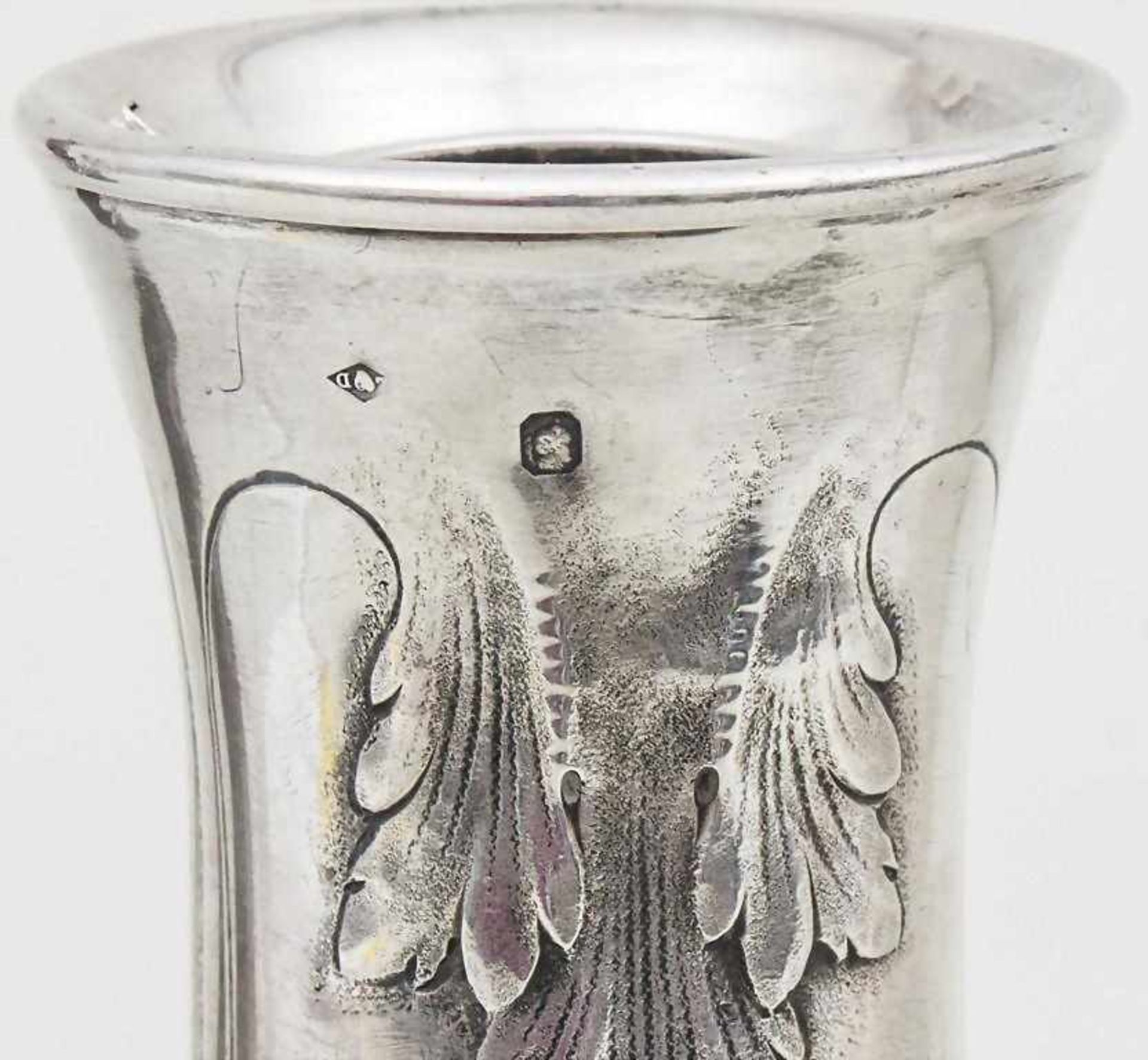 Kerzenhalter oder Vase/Silver Candlestick Or Vase, Louis Deutsch, Paris, um 1913/20 schlanker sich - Bild 2 aus 2