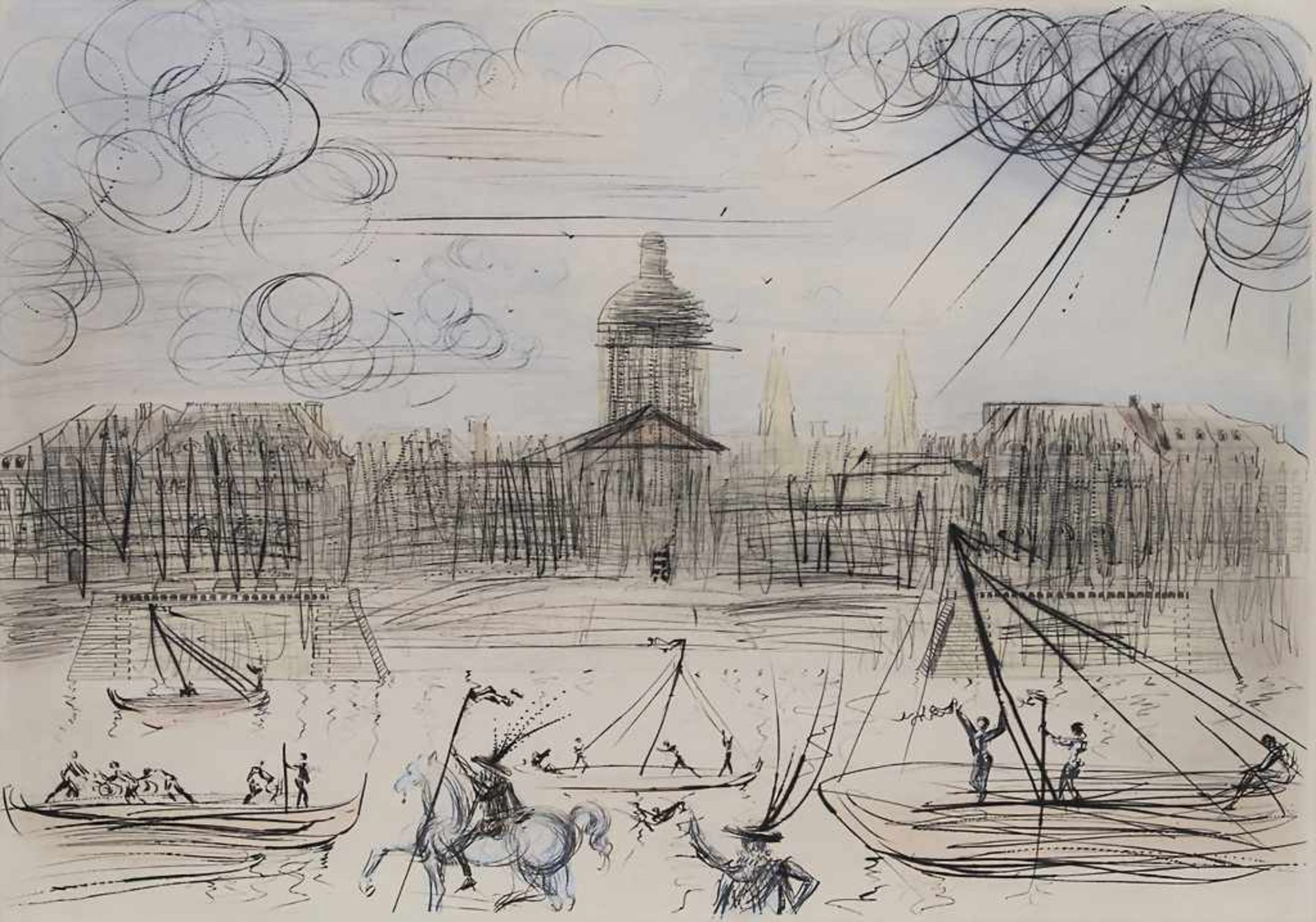 Salvador Dali (1904-1989), 'L'Académie de Paris' Technik: Radierung auf Papier (Arches), koloriert,