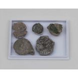 5 Blei-Votive / 5 Lead Votives Blei, D. 1 - 2 cm+Lead, D. 1 - 2 cm