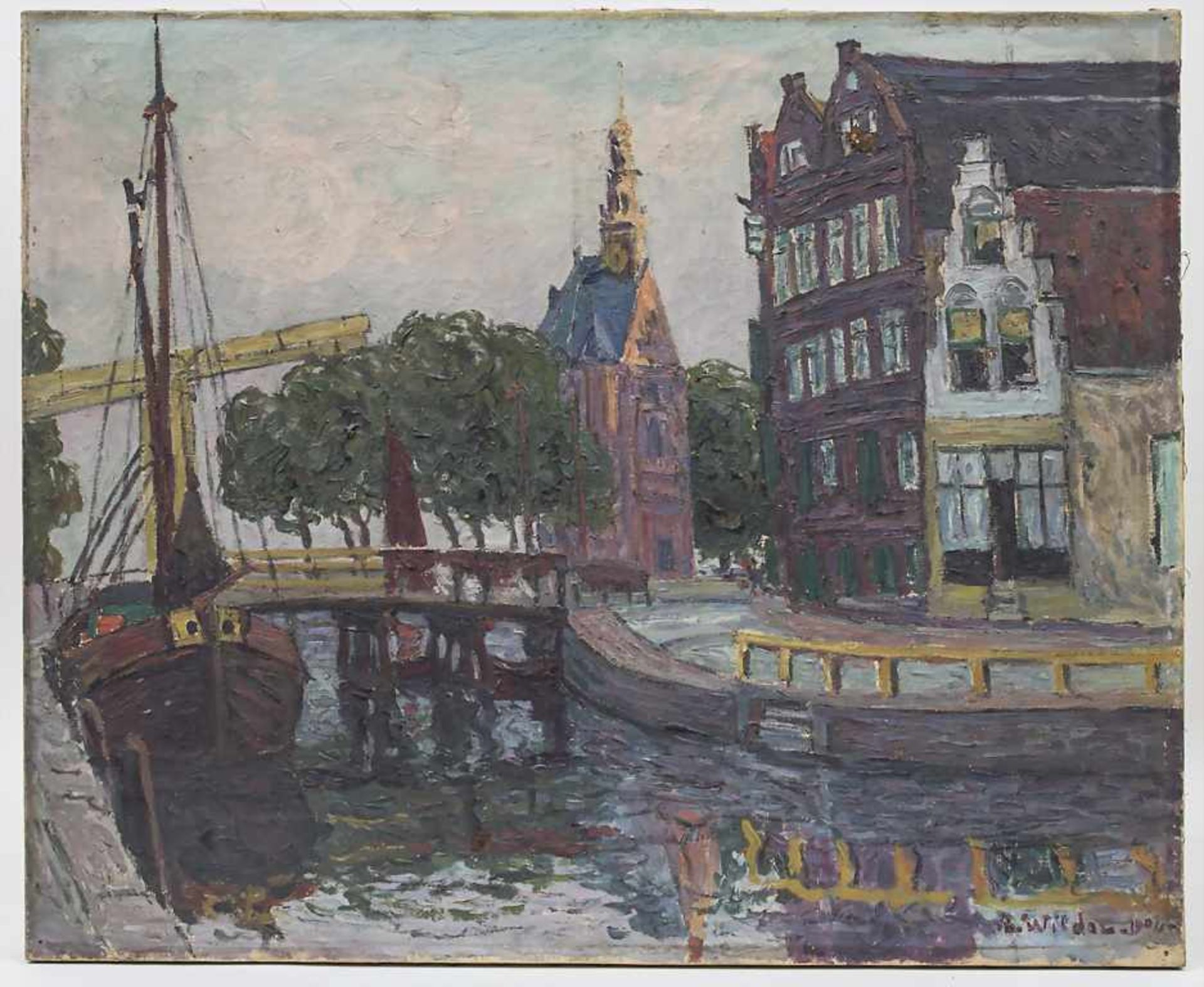 André Wilder (1871-1965), 'Alkmaar' Technik: Öl auf Leinwand, Datierung: um 1900,Signatur: unten - Bild 3 aus 4